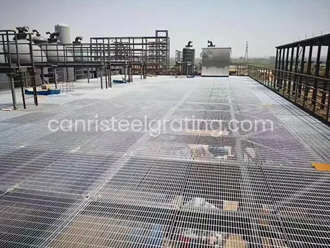 Galvanized steel grating used in the chemical factory