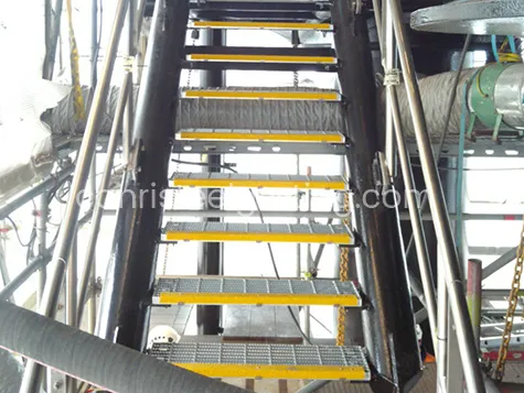 Serrated Steel Grating Used As Stair Treads