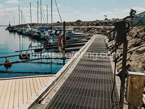Galvanized Metal Walkway Grating Used In Port