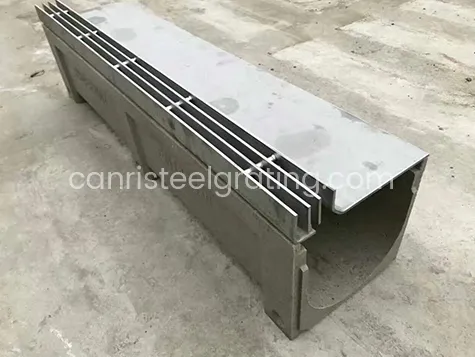 Linear slot stainless steel channel drain