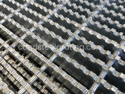 Detail of Serrated Steel Grating
